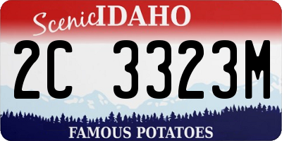 ID license plate 2C3323M