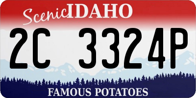 ID license plate 2C3324P