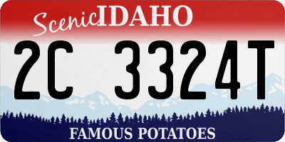 ID license plate 2C3324T