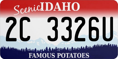 ID license plate 2C3326U