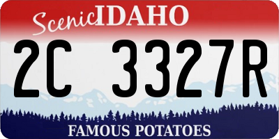 ID license plate 2C3327R