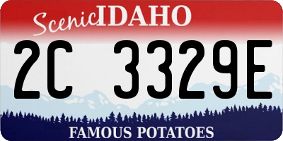 ID license plate 2C3329E