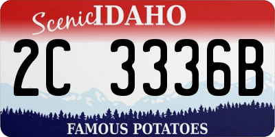 ID license plate 2C3336B
