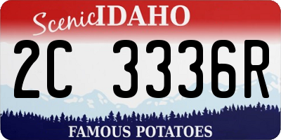 ID license plate 2C3336R