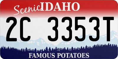 ID license plate 2C3353T
