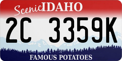 ID license plate 2C3359K
