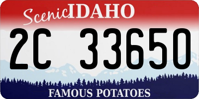 ID license plate 2C3365O