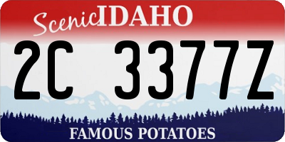 ID license plate 2C3377Z