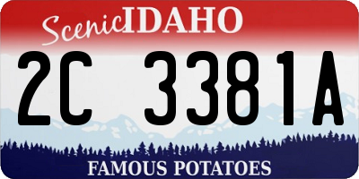 ID license plate 2C3381A