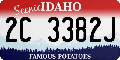 ID license plate 2C3382J