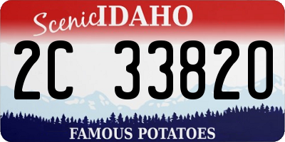 ID license plate 2C3382O