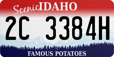 ID license plate 2C3384H