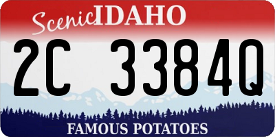 ID license plate 2C3384Q
