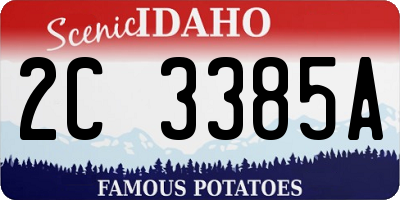 ID license plate 2C3385A