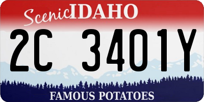 ID license plate 2C3401Y