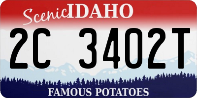 ID license plate 2C3402T
