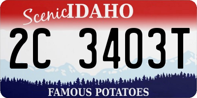 ID license plate 2C3403T