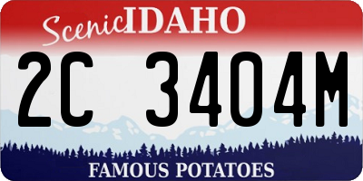 ID license plate 2C3404M