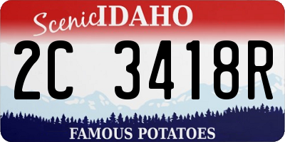ID license plate 2C3418R