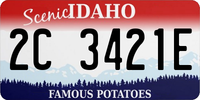 ID license plate 2C3421E