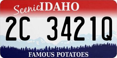 ID license plate 2C3421Q