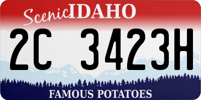ID license plate 2C3423H