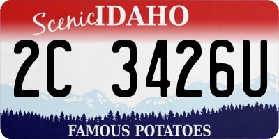 ID license plate 2C3426U