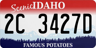 ID license plate 2C3427D