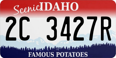 ID license plate 2C3427R