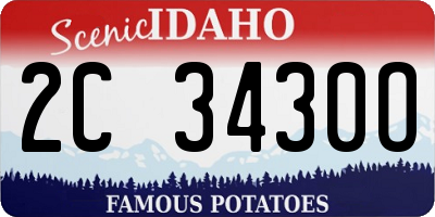 ID license plate 2C3430O