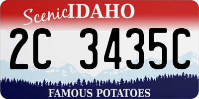 ID license plate 2C3435C