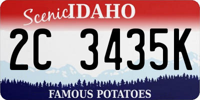 ID license plate 2C3435K