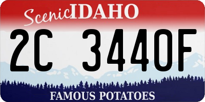 ID license plate 2C3440F