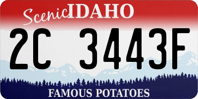 ID license plate 2C3443F