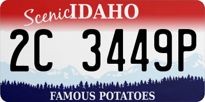 ID license plate 2C3449P