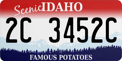 ID license plate 2C3452C
