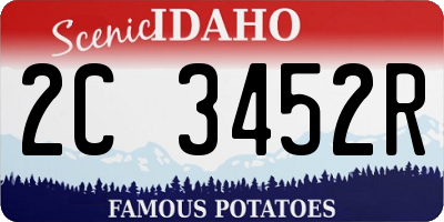 ID license plate 2C3452R