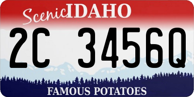 ID license plate 2C3456Q