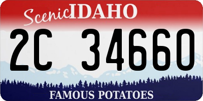 ID license plate 2C3466O