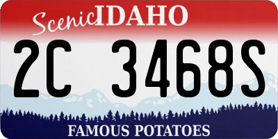 ID license plate 2C3468S