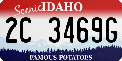 ID license plate 2C3469G