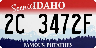 ID license plate 2C3472F