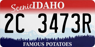 ID license plate 2C3473R