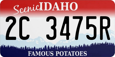ID license plate 2C3475R