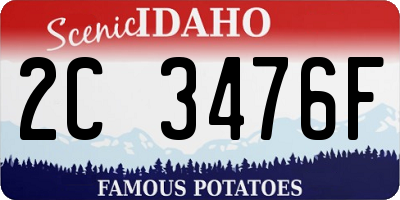 ID license plate 2C3476F