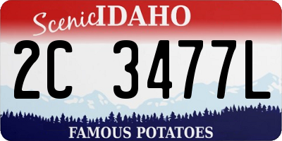 ID license plate 2C3477L