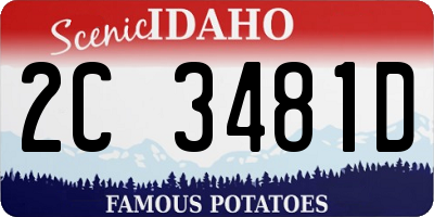 ID license plate 2C3481D