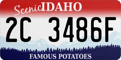ID license plate 2C3486F