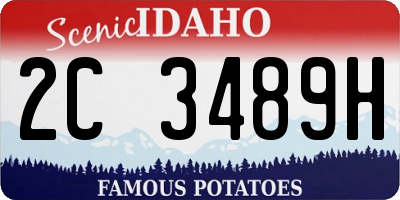 ID license plate 2C3489H
