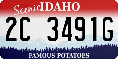 ID license plate 2C3491G